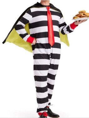 Tipsy Elves Hamburger Thief Costume Unisex Medium Halloween Party Logo New